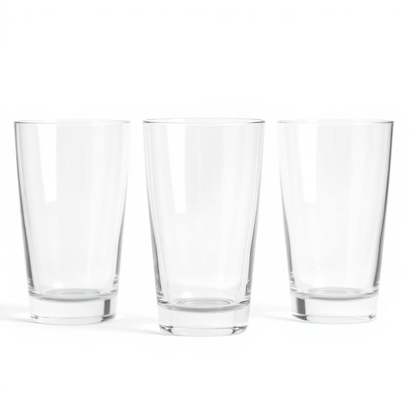 Clear Drinking Glass Tumblers, Set of 6
